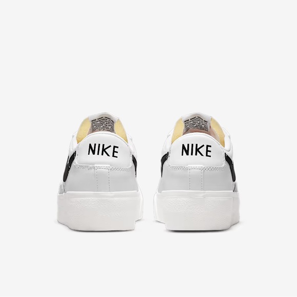Nike Women’s White and Black Sneakers Nike Blazer Low Platform - Picture 6 of 7